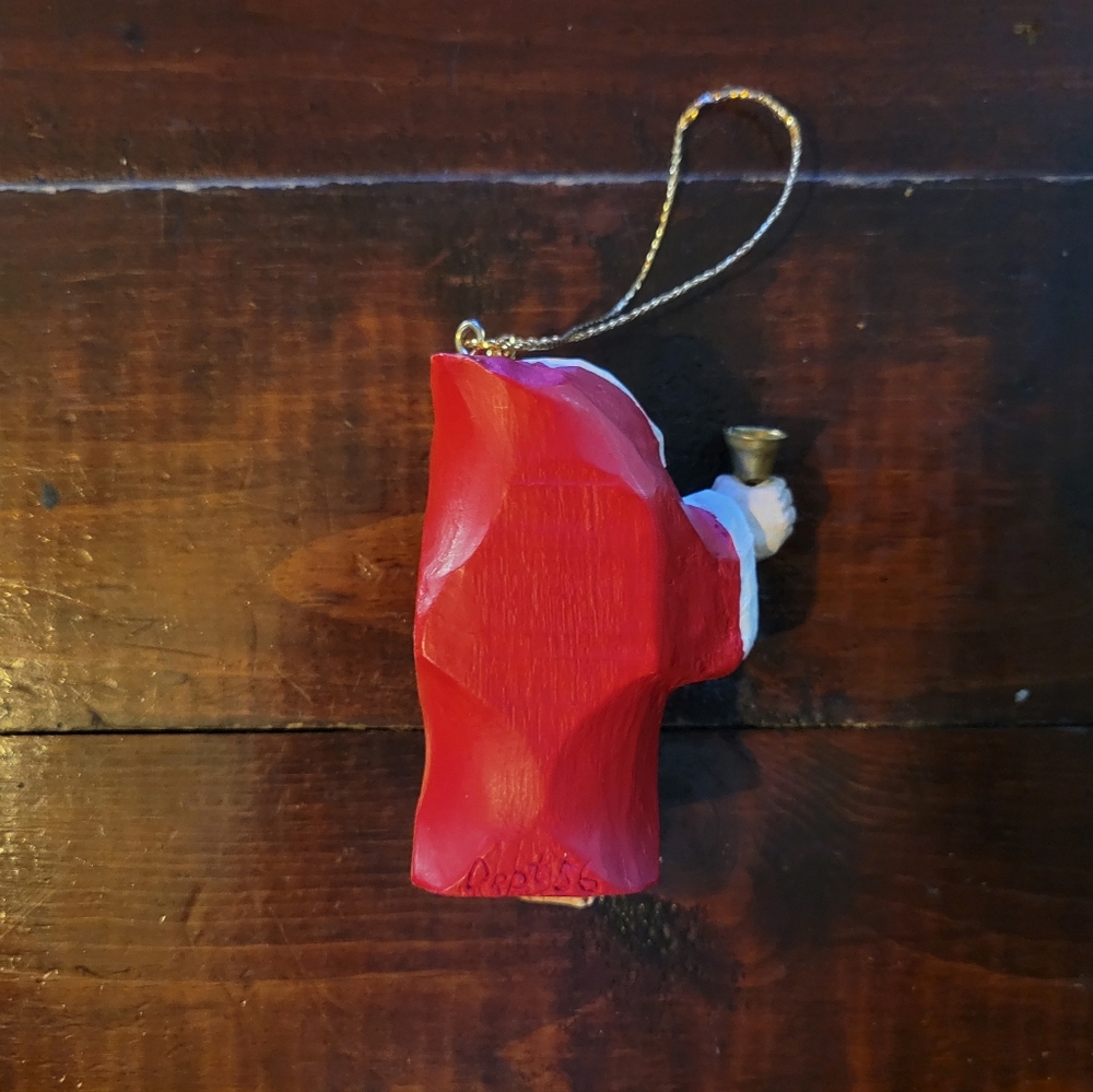 Department 56 Red and White Santa Ornament - Picture 3 of 7
